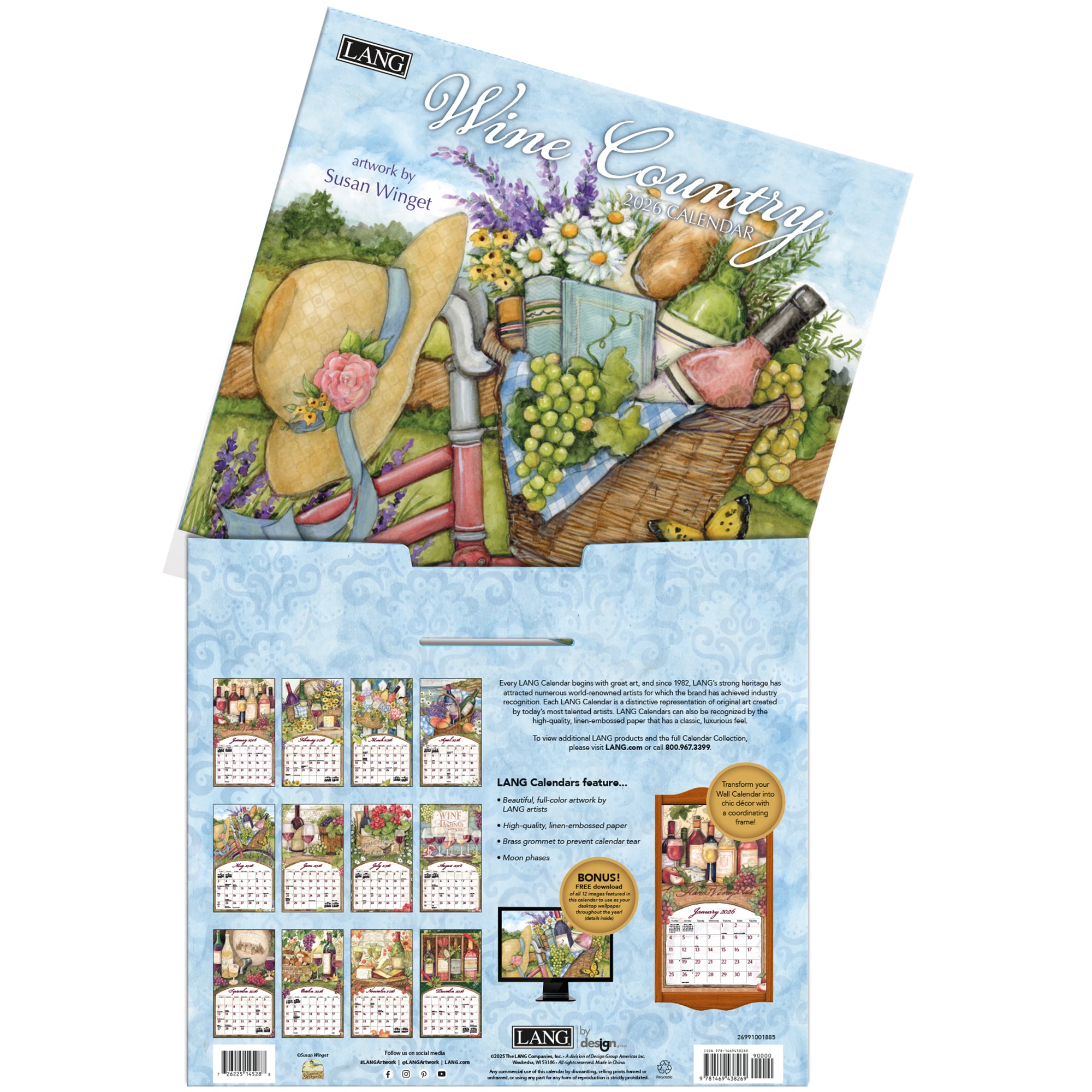 Wine Country 2026 | Wall Calendar