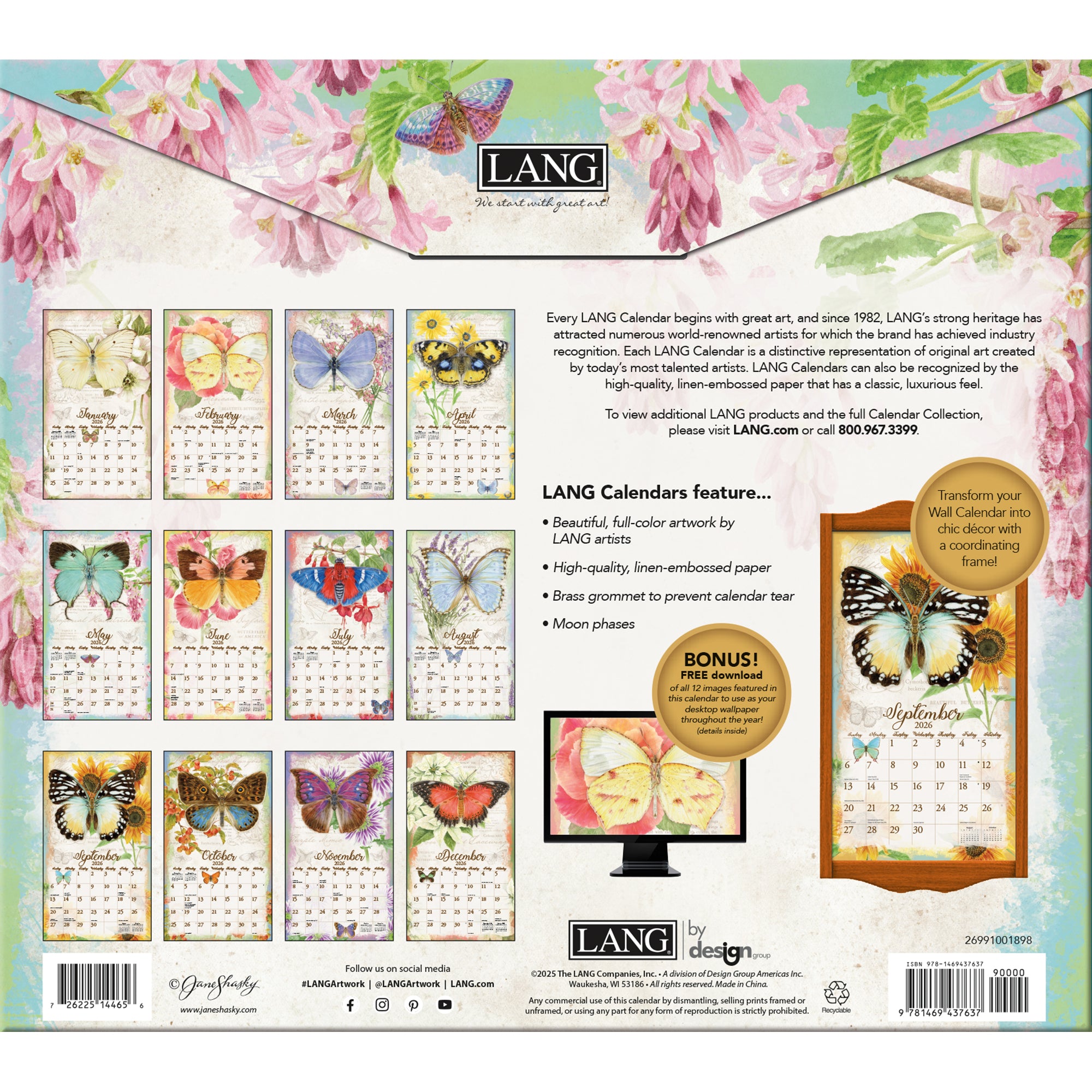 Butterflies 2026 | Wall Calendar