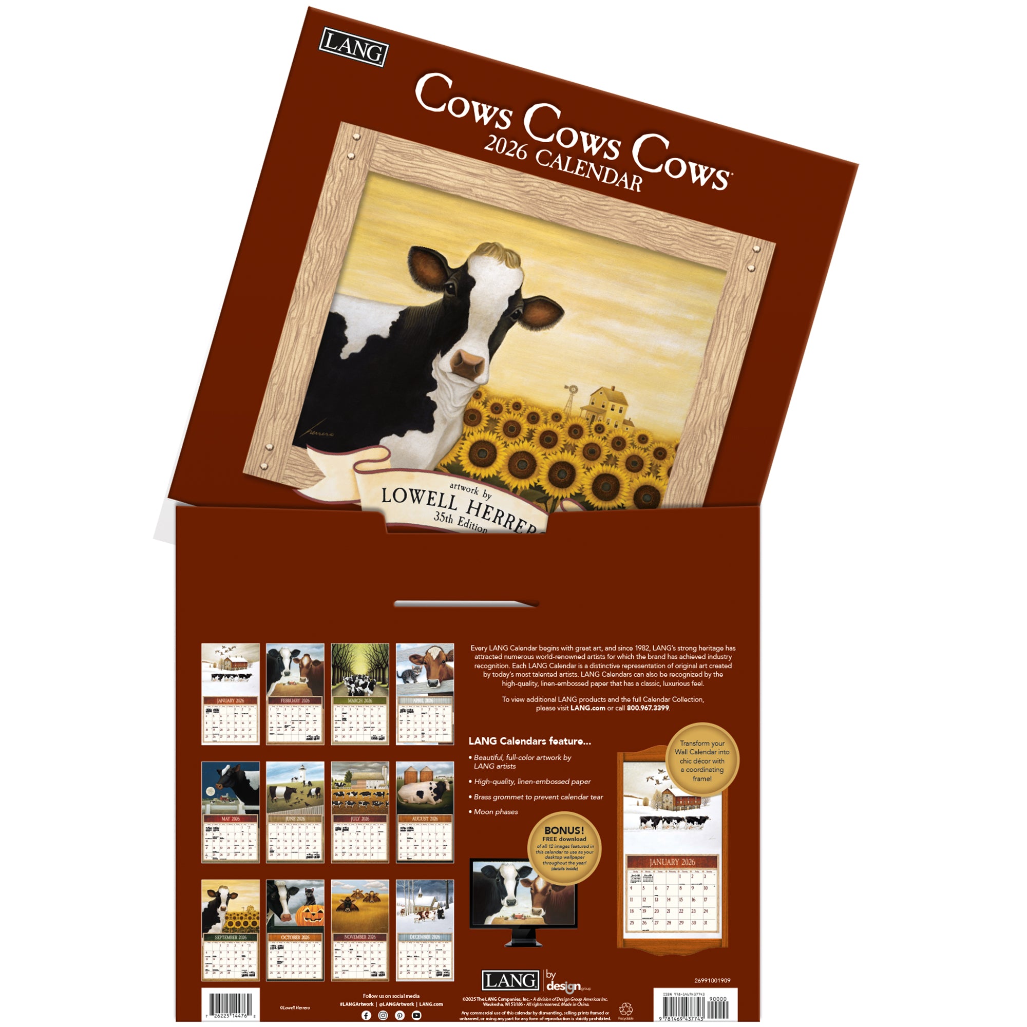 Cows Cows Cows 2026 | Wall Calendar