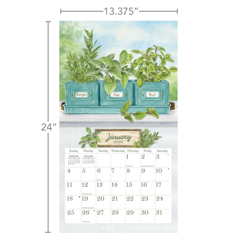 Herb Garden 2026 | Wall Calendar