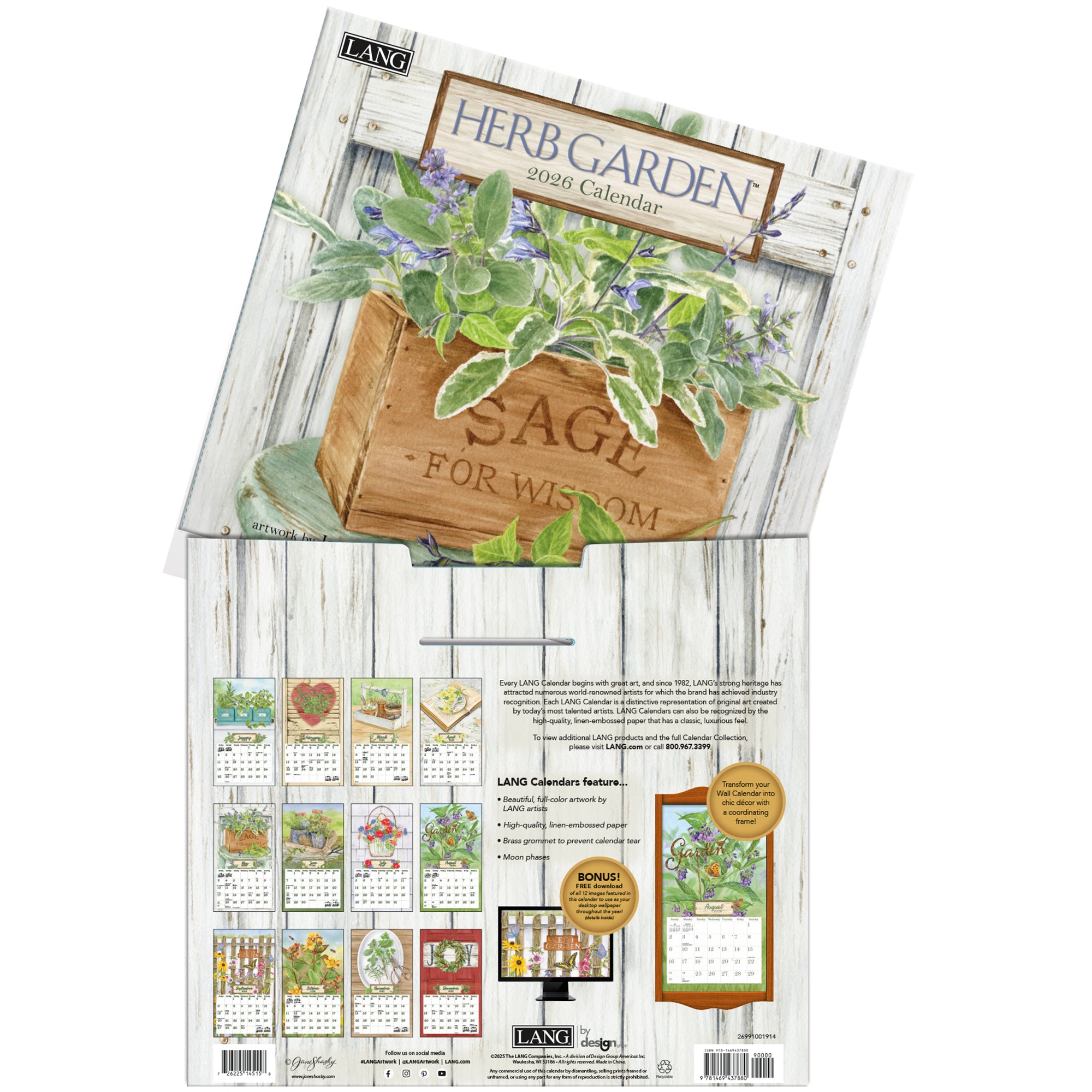 Herb Garden 2026 | Wall Calendar