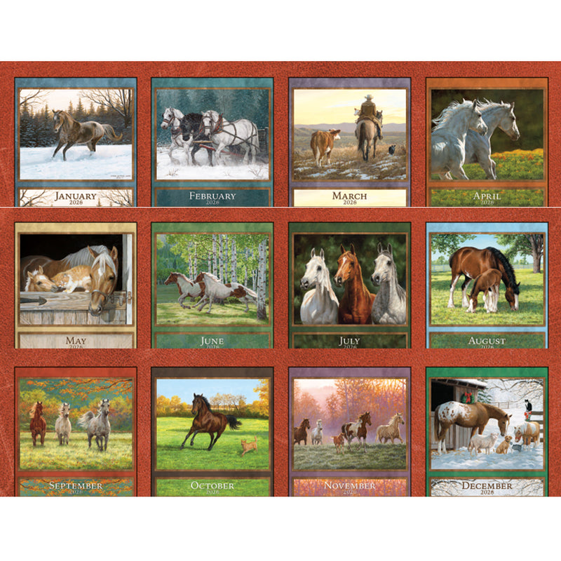 Horses In The Mist 2026 | Wall Calendar