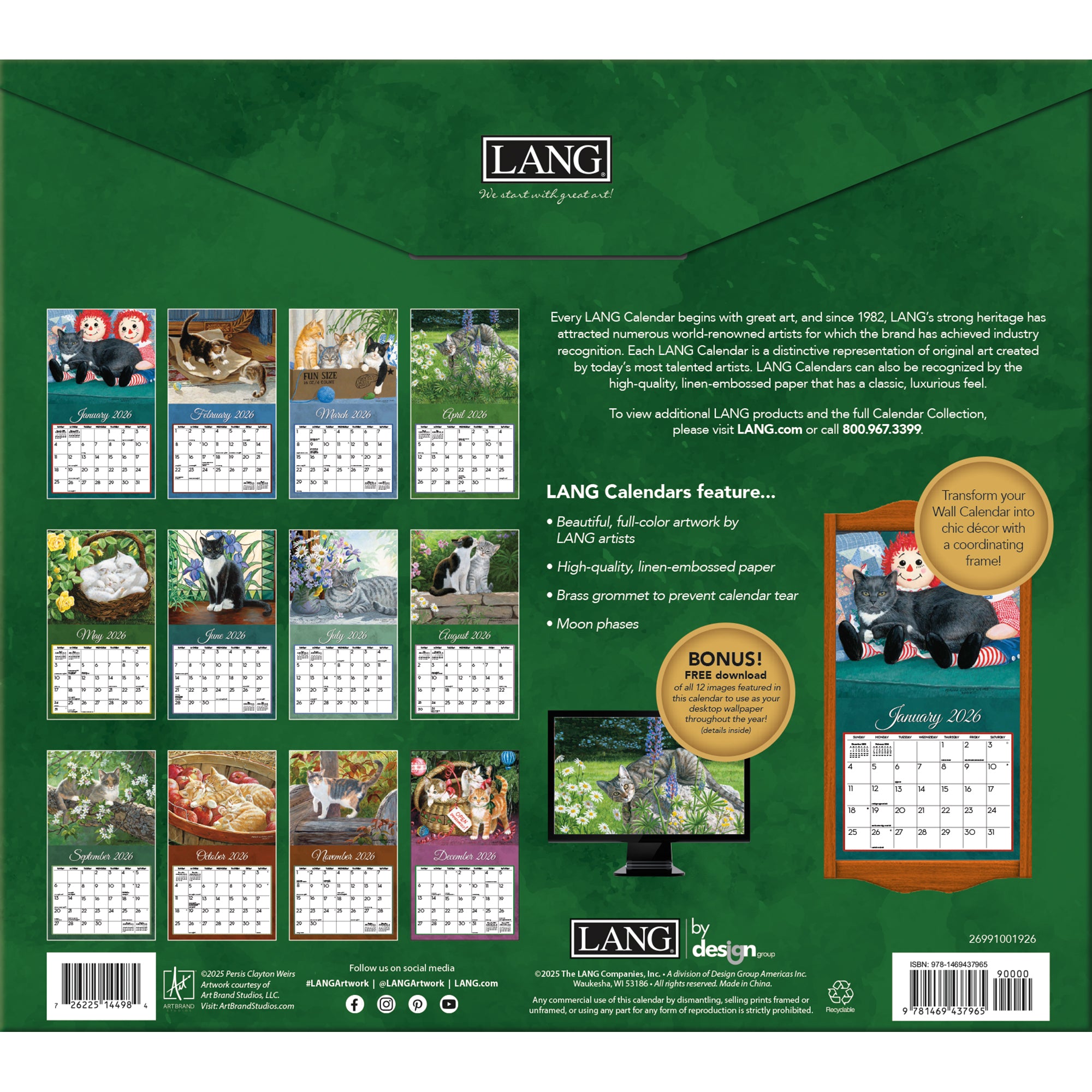 Love Of Cats 2026 | Wall Calendar
