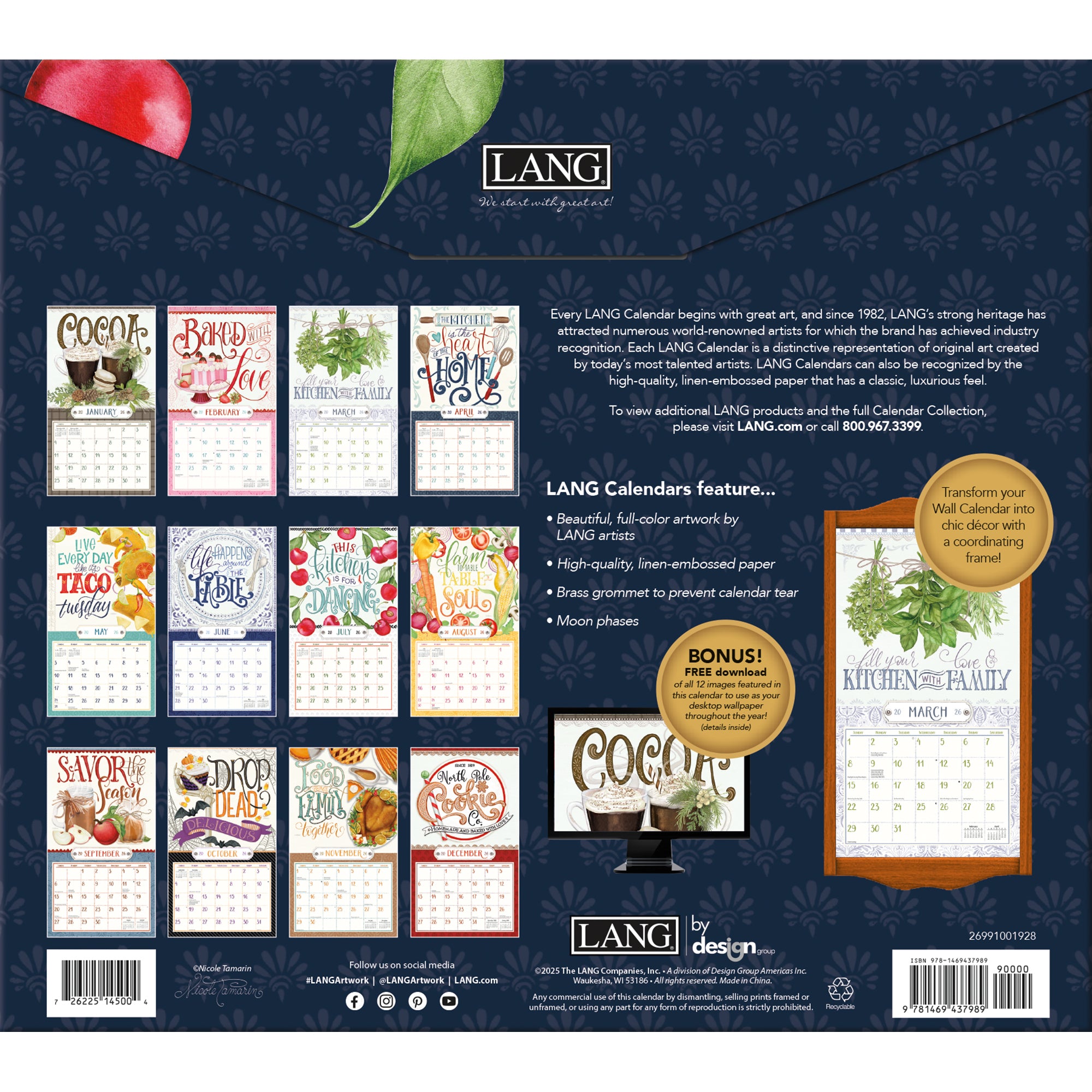 Love To Cook 2026 | Wall Calendar
