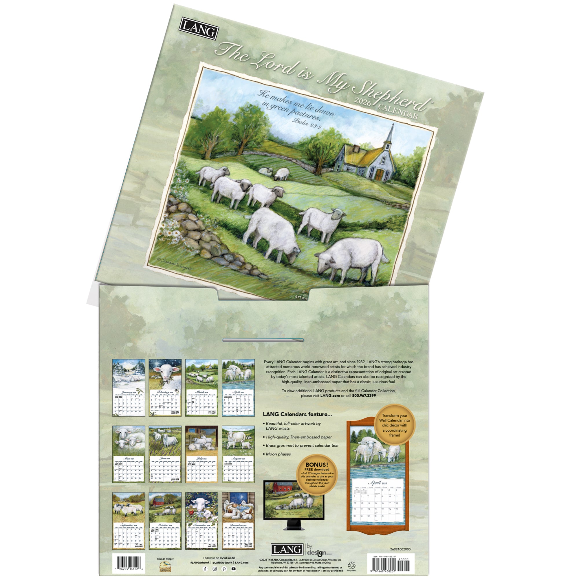 The Lord is My Shepard 2026 | Wall Calendar