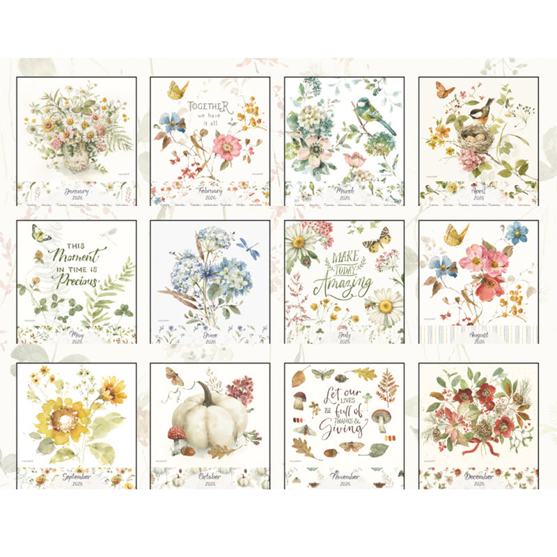 Watercolor Seasons 2026 | Wall Calendar