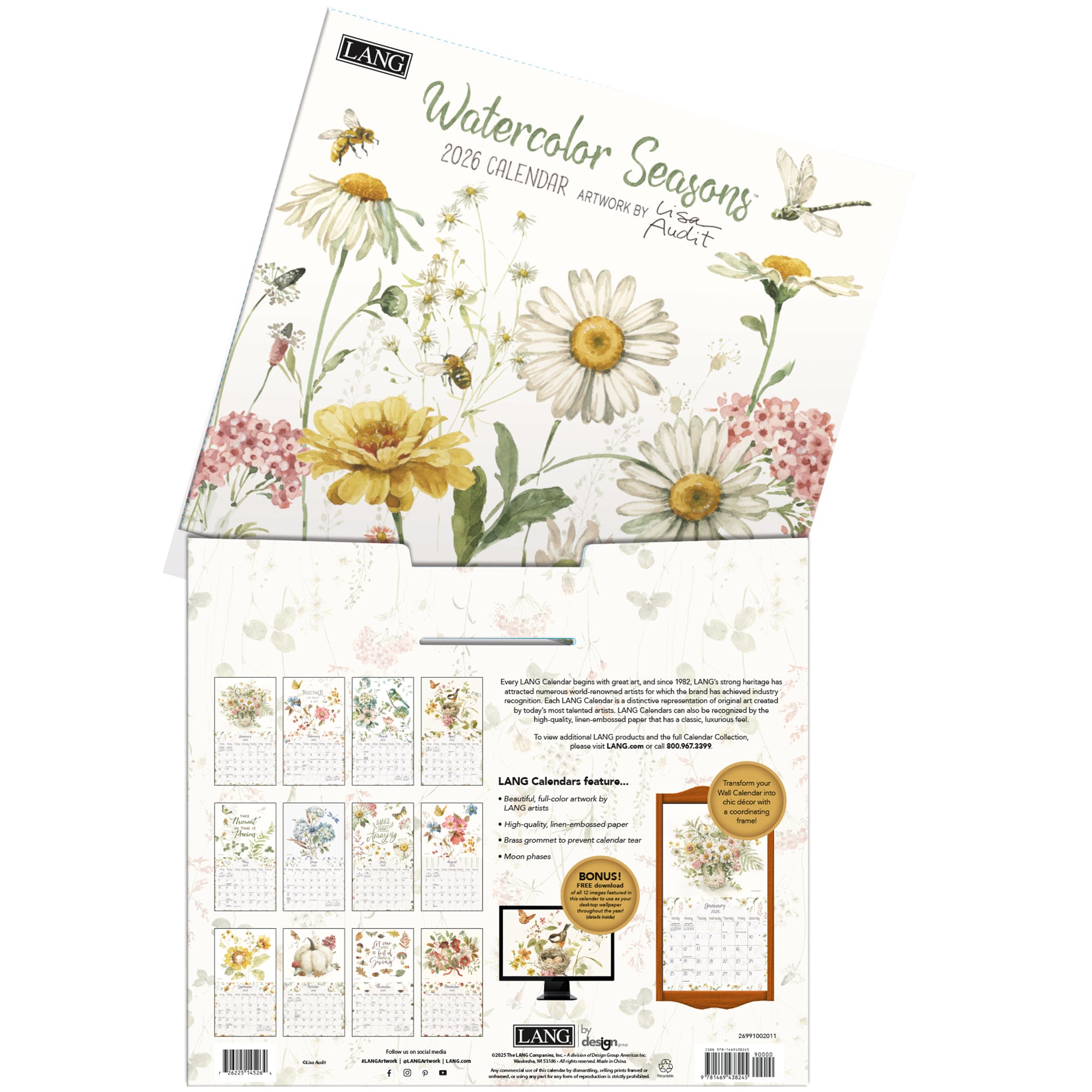 Watercolor Seasons 2026 | Wall Calendar