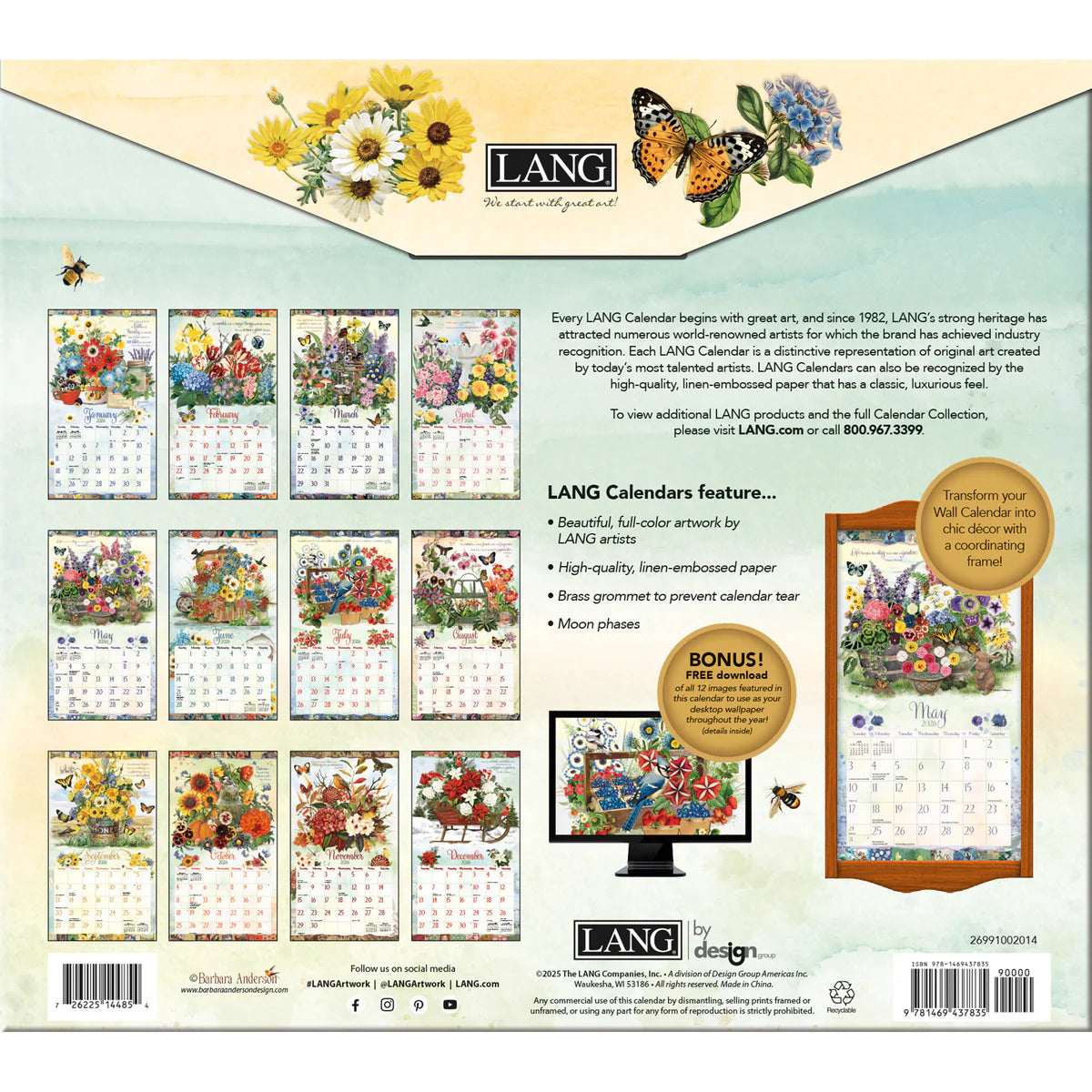 Garden Botanicals 2026 | Wall Calendar