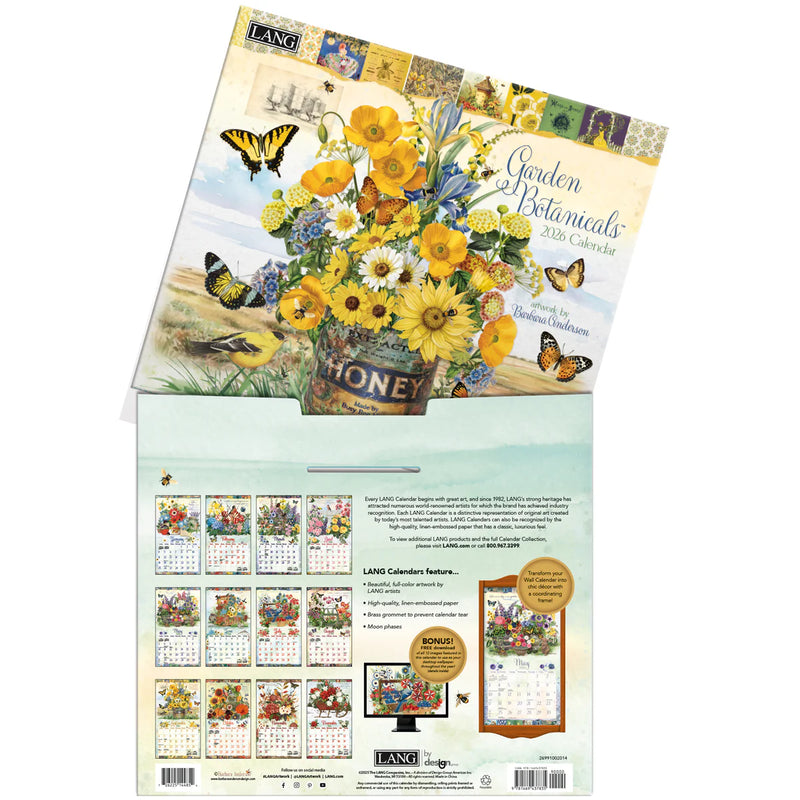 Garden Botanicals 2026 | Wall Calendar