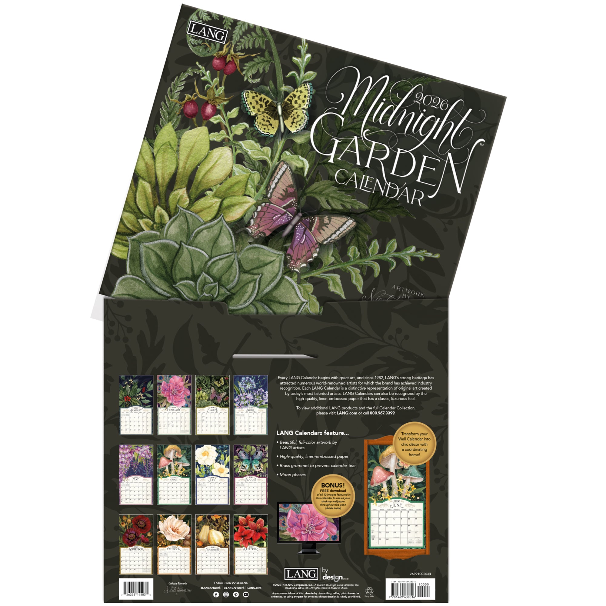 Midnight Garden 2026 | Wall Calendar
