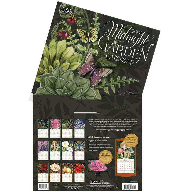 Midnight Garden 2026 | Wall Calendar