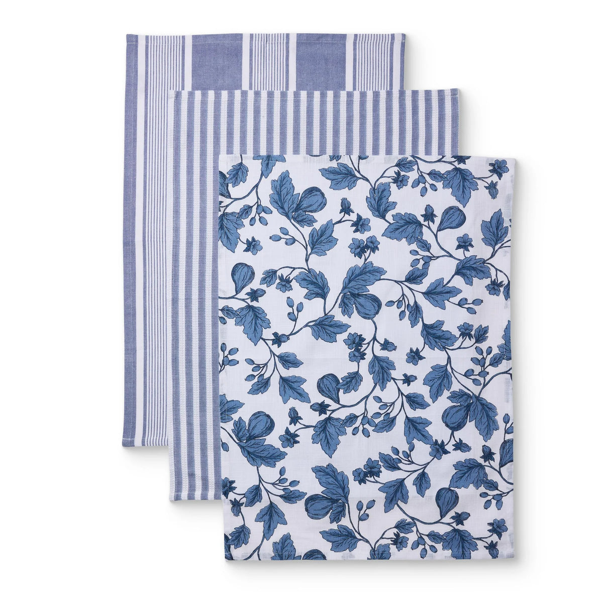 Morgan Dark Blue Teatowel Pack 3