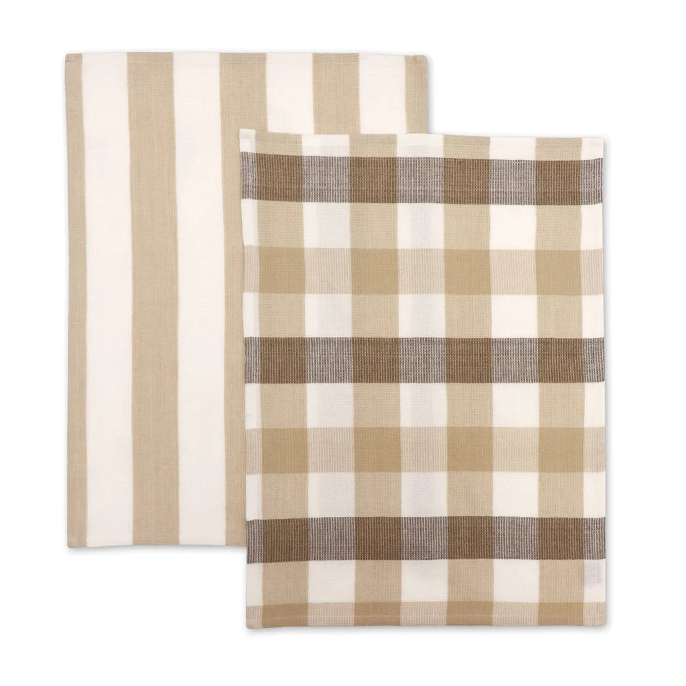 Waffle Coffee Teatowel Pack 2