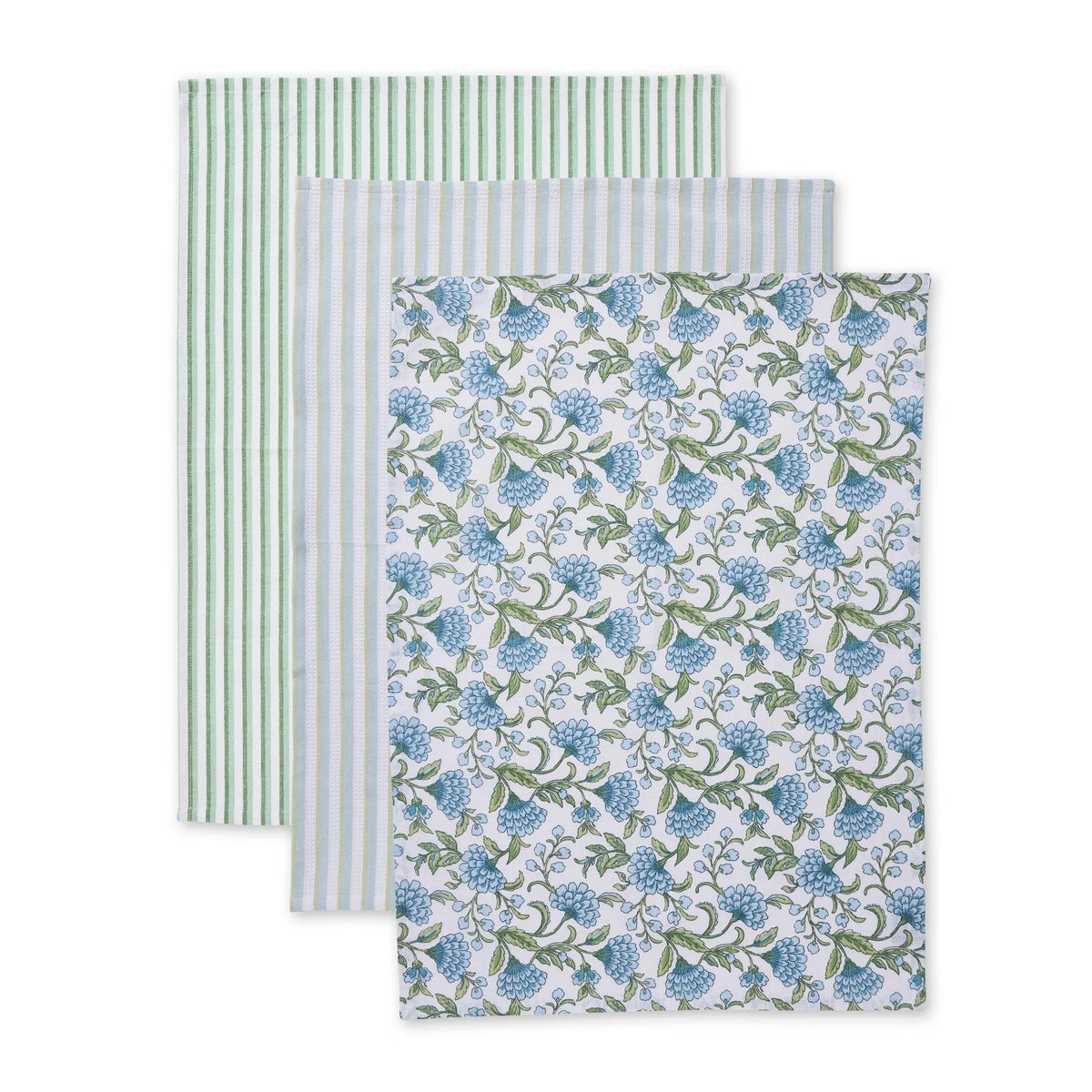 Georgia Blue/Green Teatowel Pack 3