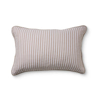 Sinclair Coffee Stripe Quilted Pillow Case Set 2