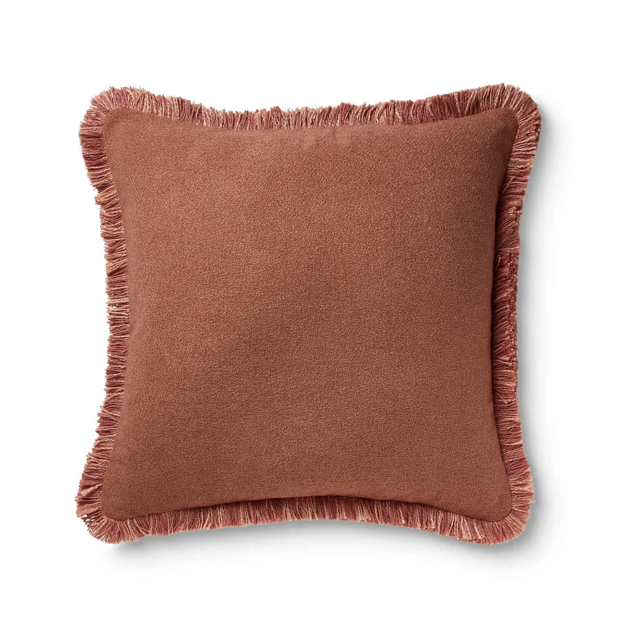 Margot Grapefruit Fringe Cushion