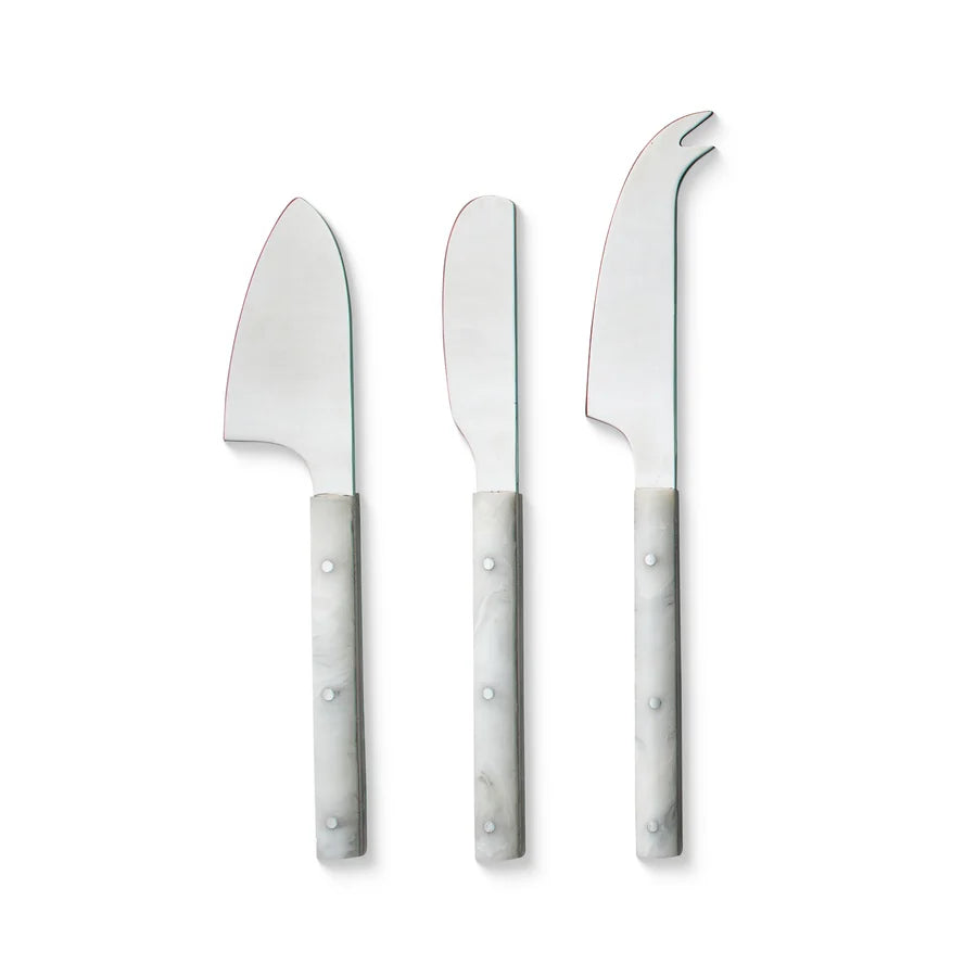 Cassia White Cheese Knife Set 3