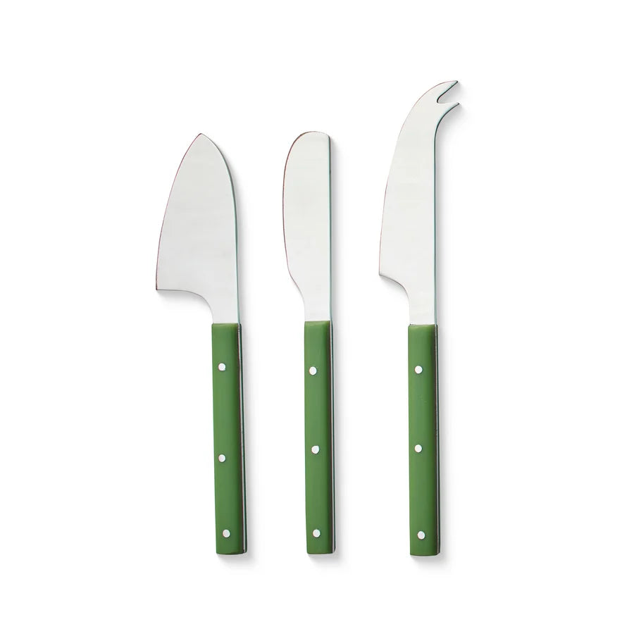 Cassia Green Cheese Knife Set 3