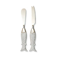 Seychelles Silver Fish Cheese Knife Set 2