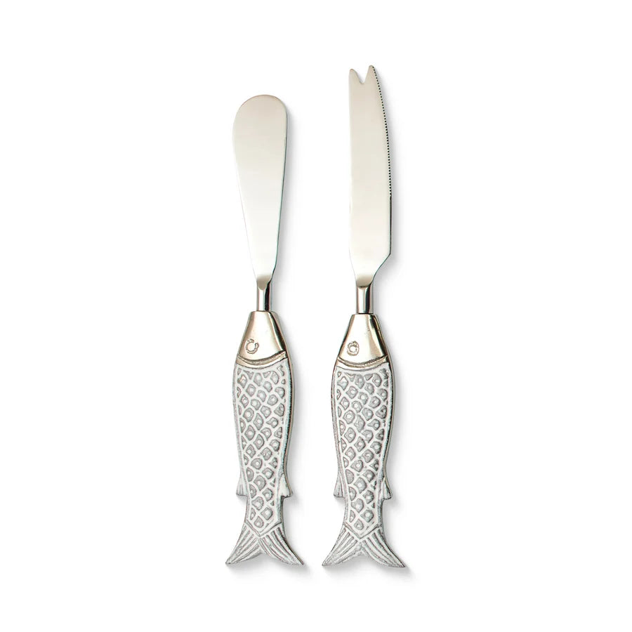 Seychelles Silver Fish Cheese Knife Set 2