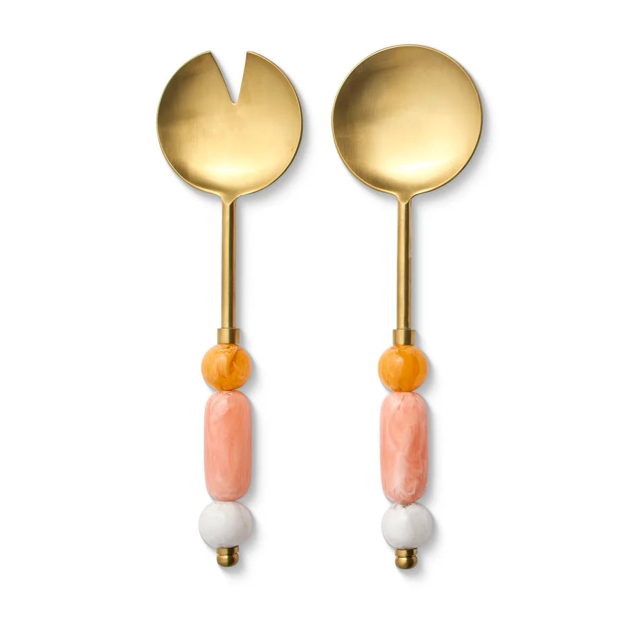 Monty Pink Salad Server Set