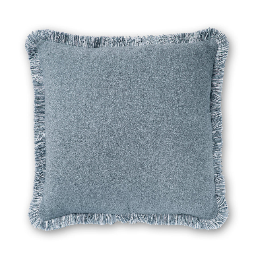 Margot Soft Blue Fringe Cushion