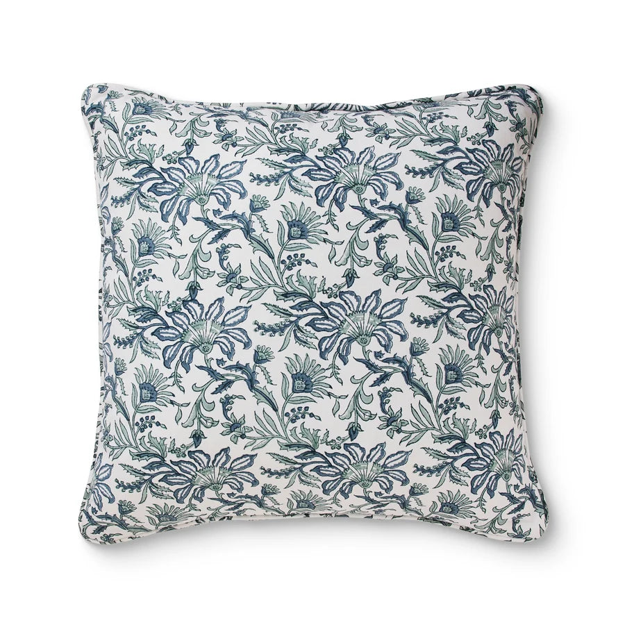 Anthea Blue Block Print Cushion