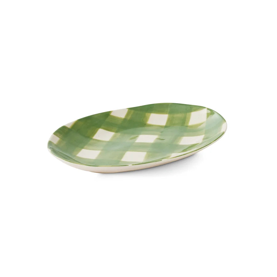 Oakley Dark Green Check Tableware