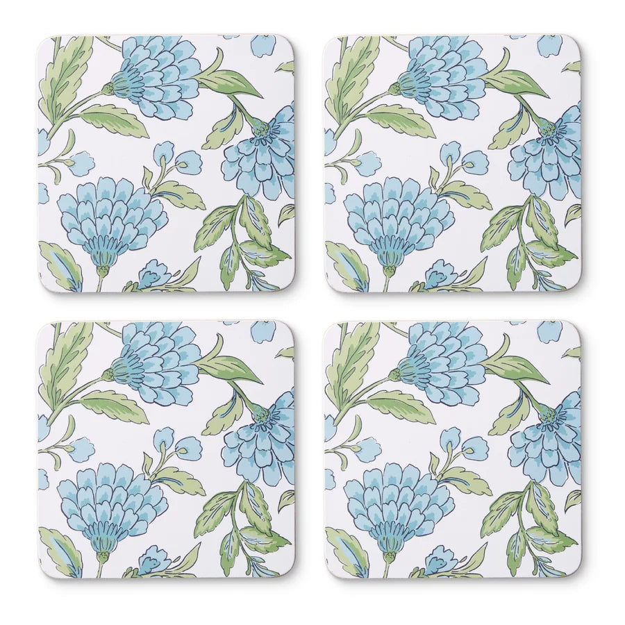 Georgia Blue Square Hard Coaster Set 4