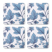 Morgan Blue Square Hard Coaster Set 4
