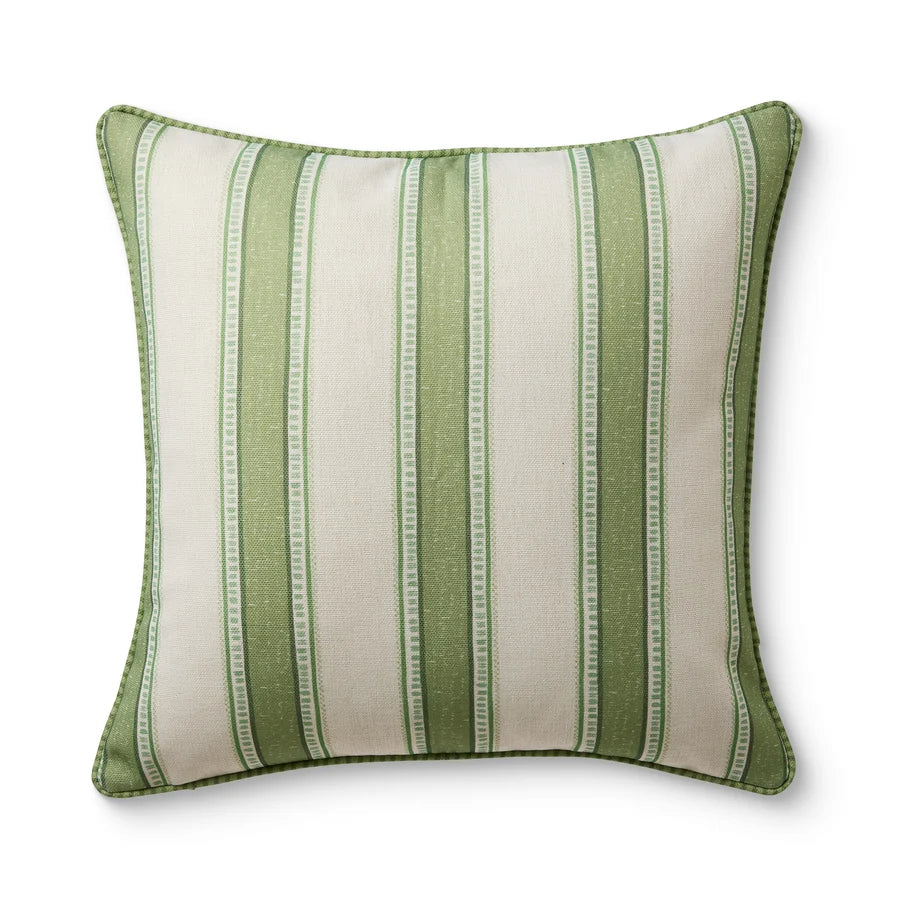 Sailor Green Stripe Reversible Outdoor Cushion