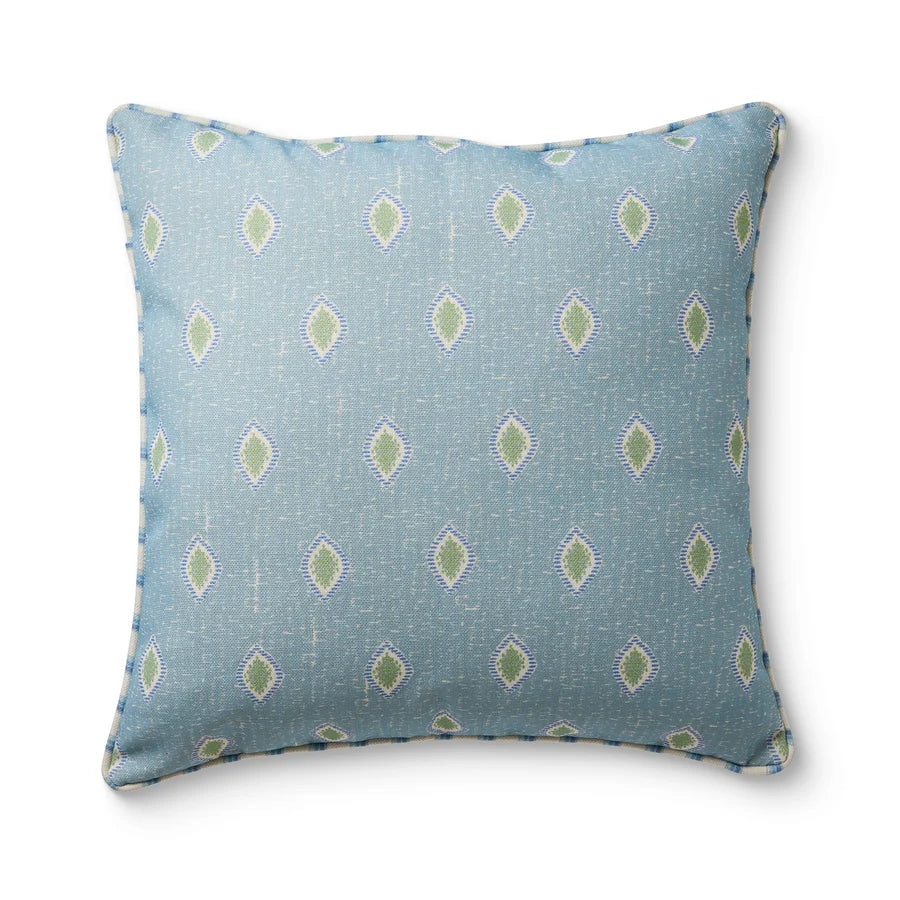 Asher Ocean Blue Reversible Outdoor Cushion