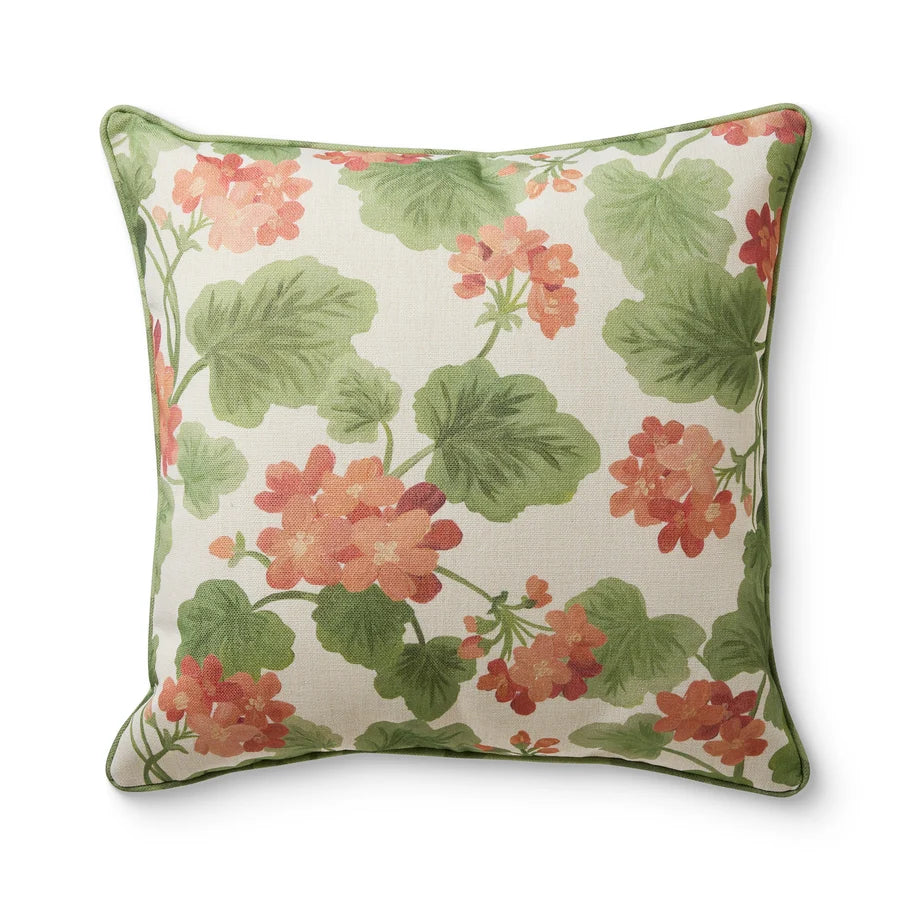 Geranium Green/Rust Reversible Outdoor Cushion