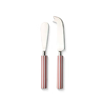Clyde Stripe Rust Cheese Knife Set 2