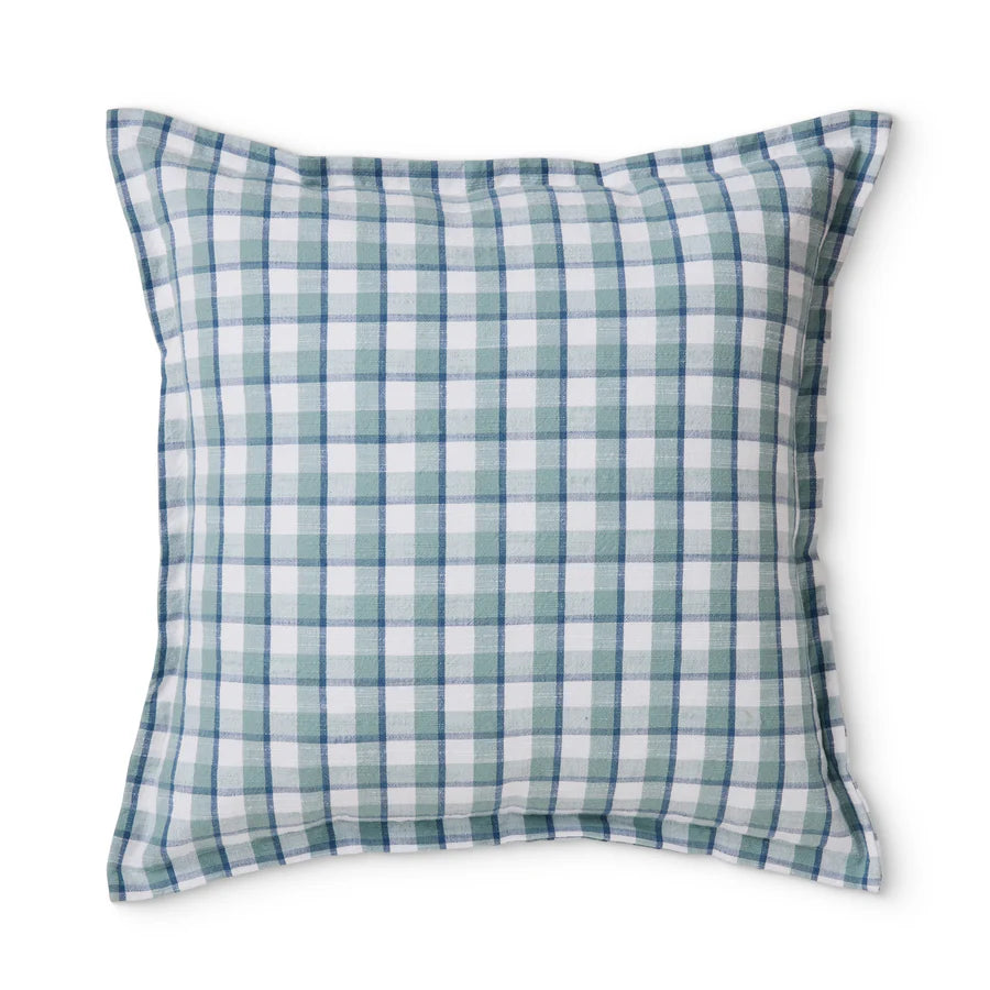 Maldon Blue Check Cushion