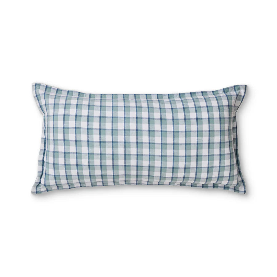 Maldon Blue Check Cushion Sqaure