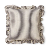 Ruffles Black/ Natural Stripe Cushion