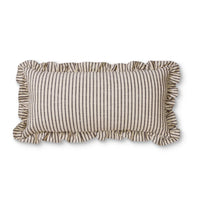Ruffles Black/Natural Stripe Cushion