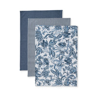 Samara Dark Blue Teatowel 3 Pack