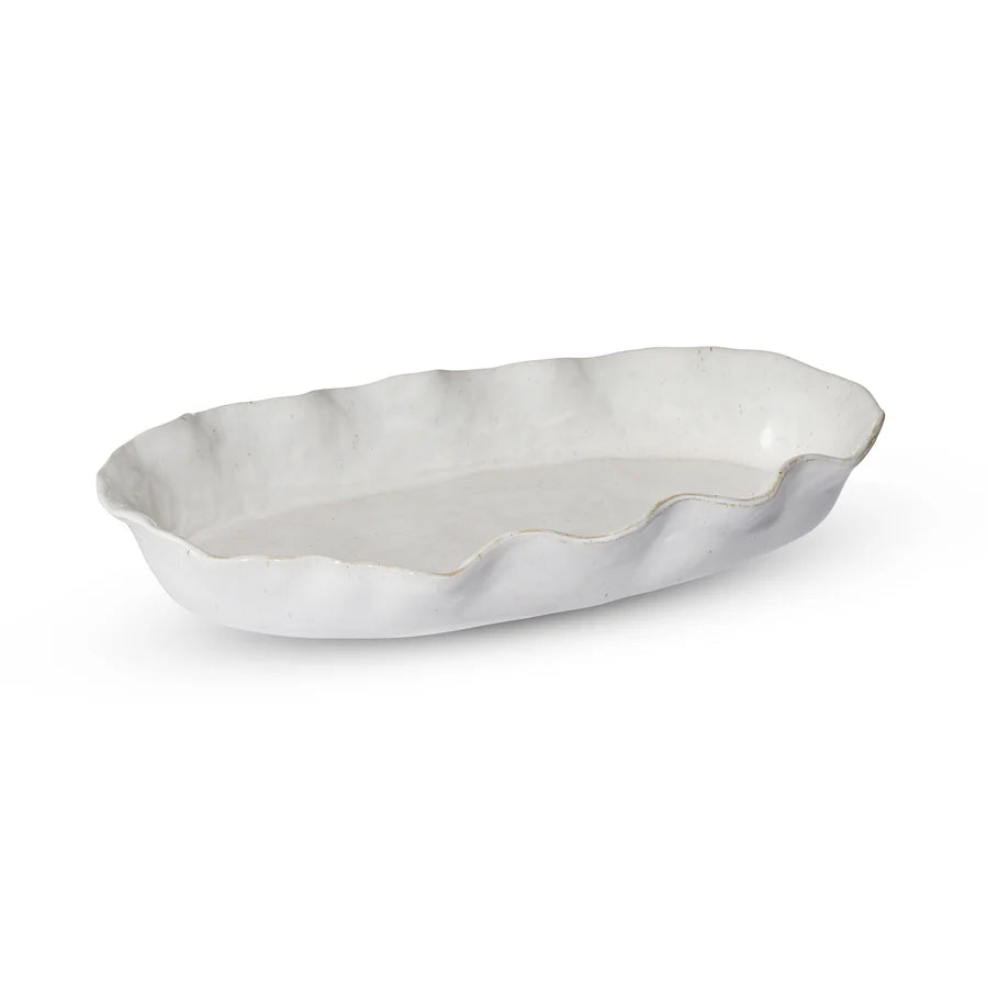 Marseille Wavy Natural Oval Dish