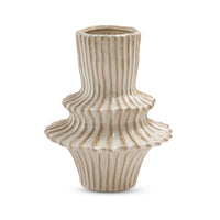 Ridge Natural Glazed Vase