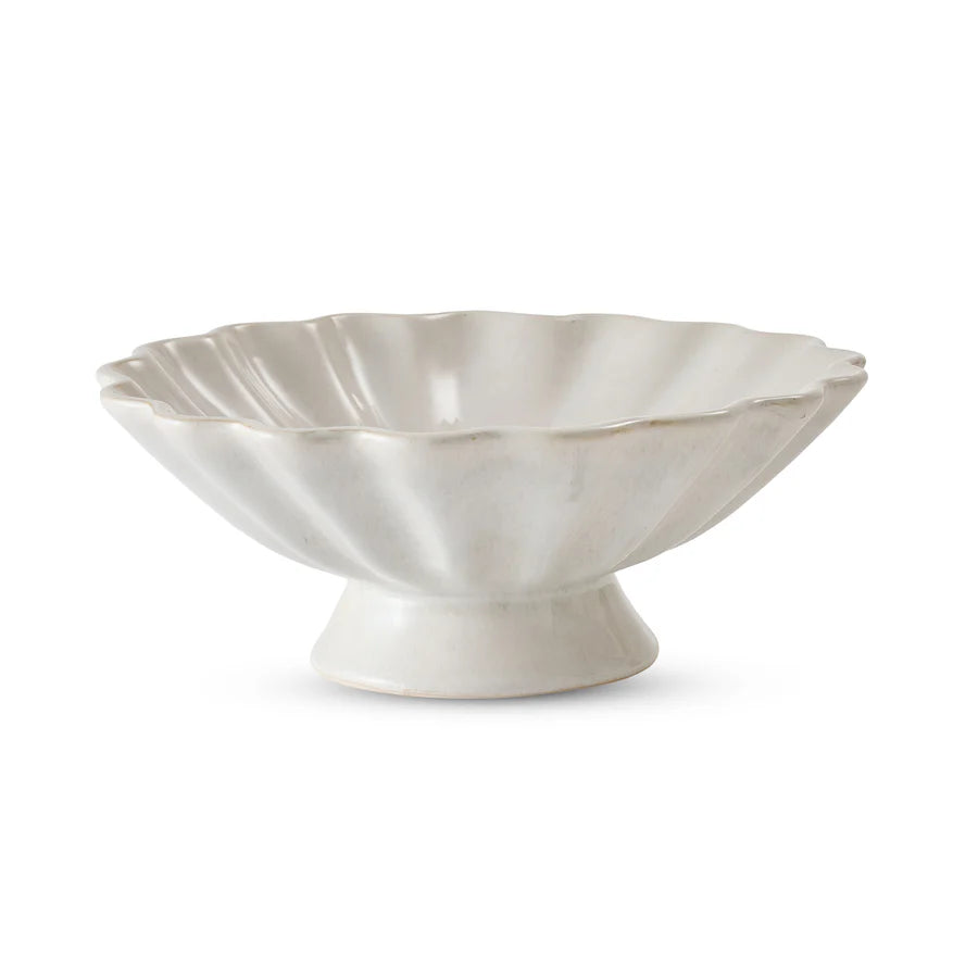 Carey Reactive Ivory Footed Bowl