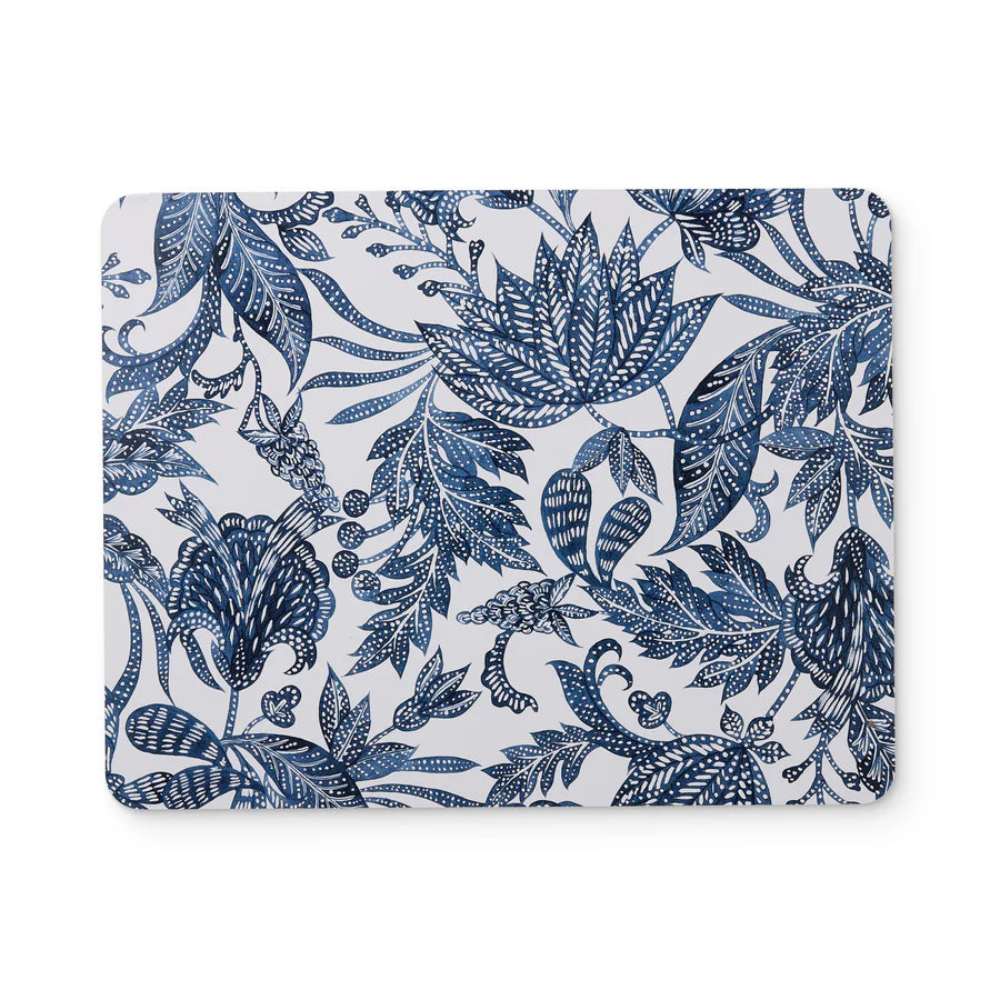 Samara Rectangle Dark Blue Hard Placemat Set 4