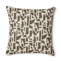 Metro Olive Jacquard Cushion