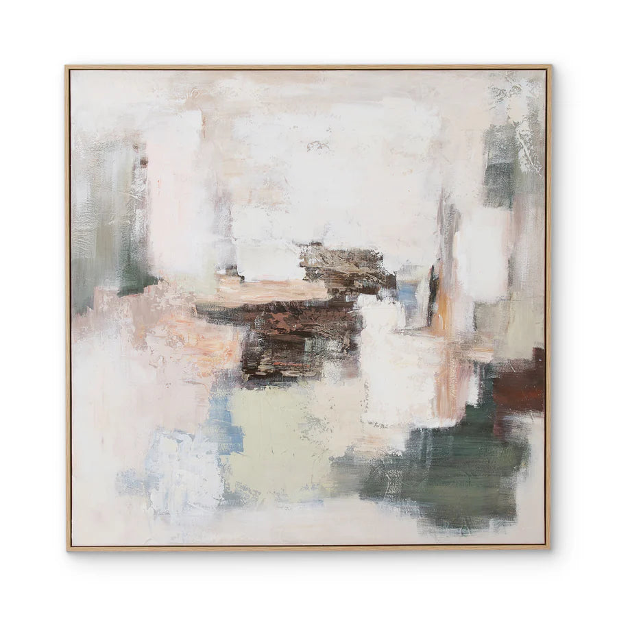 Abstract Rust/Green Wall Art