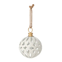 Lattice Bauble Metal | White