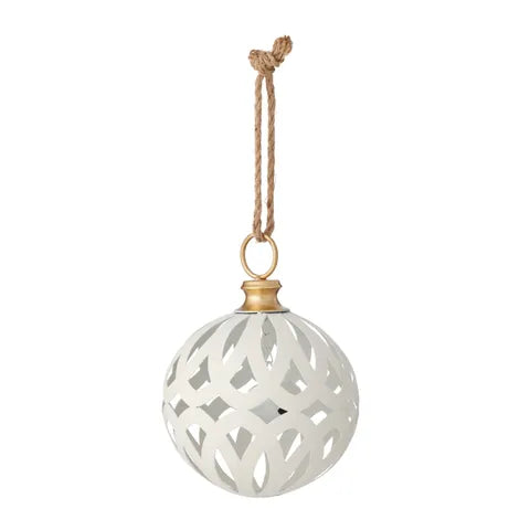 Lattice Bauble Metal | White