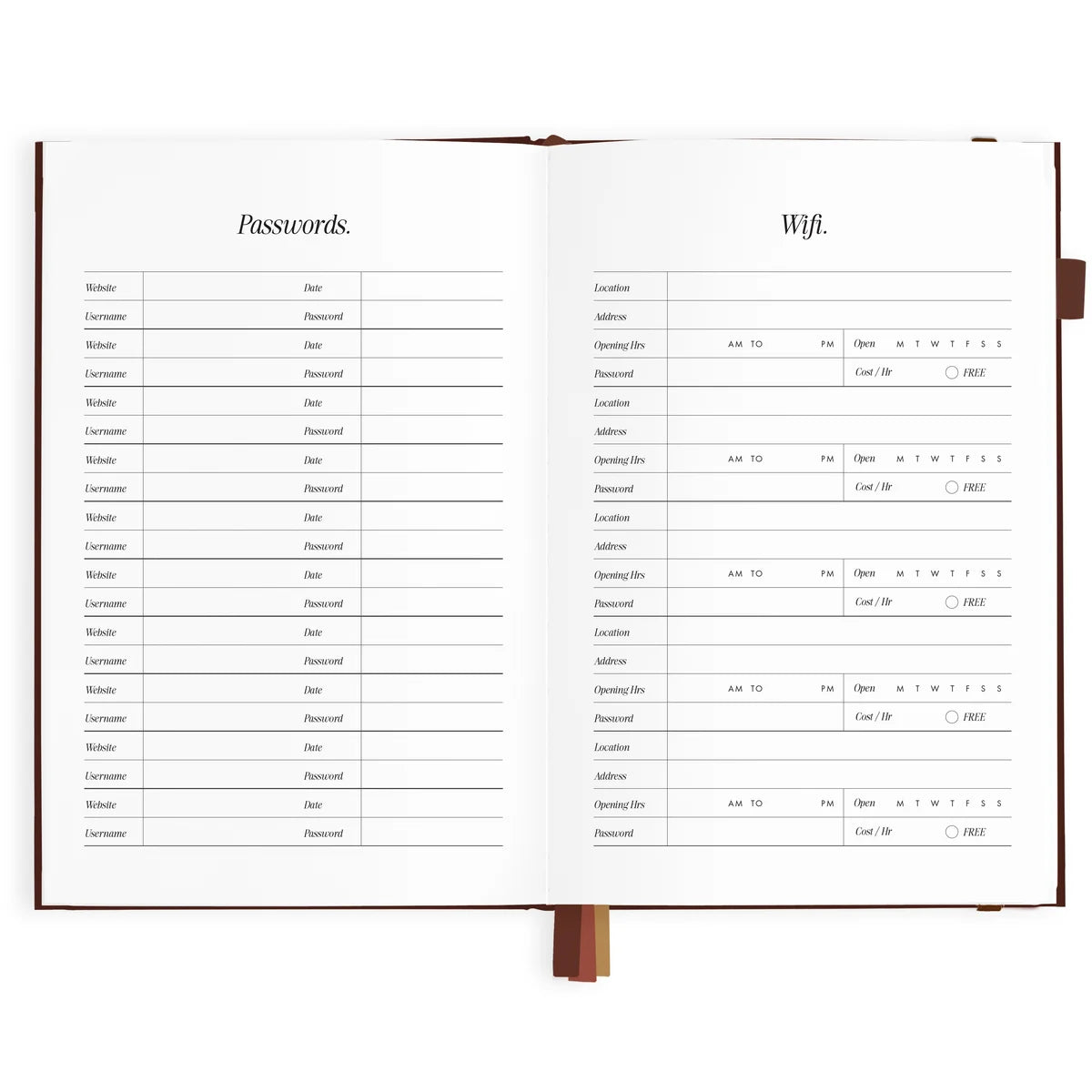 2027 A5 Vertical Planner | Chocolate