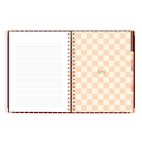 2027 A4 Academic Vertical Planner | Merlot Pinstripe