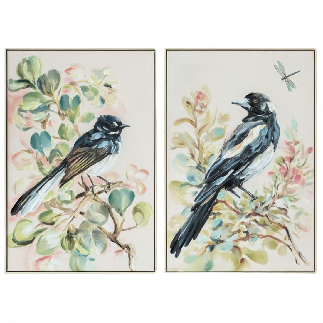 Australian Native Birdlife Hand Painted Print with Frame